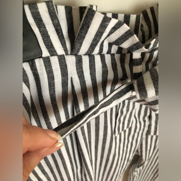 Striped Paper Bag Pants - Picture 2 of 3